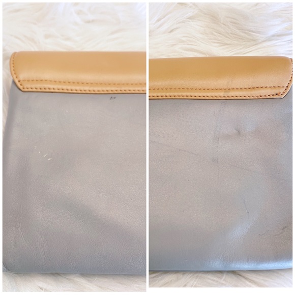 Loeffler Randall Leather Purse Bag Tan/Gray - Picture 7 of 16